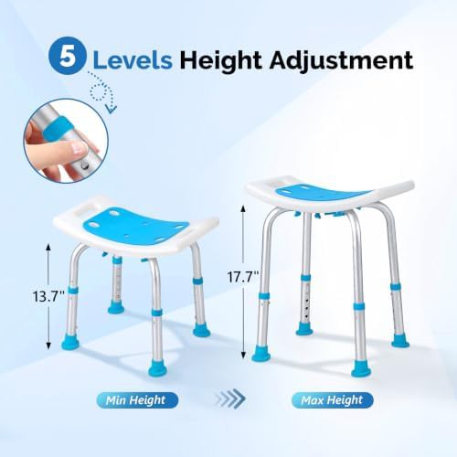 Blue heavy duty shower seat — photo 4
