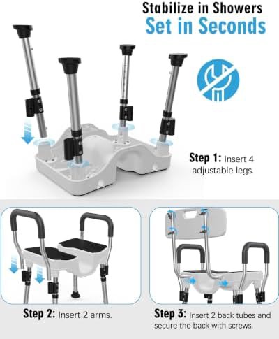 U Shape Shower Stool with Arms — photo 3