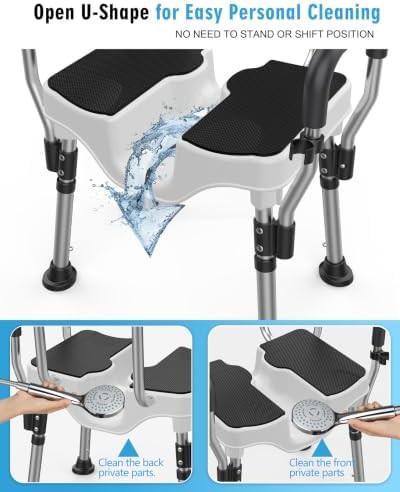 U Shape Shower Stool with Arms — photo 4